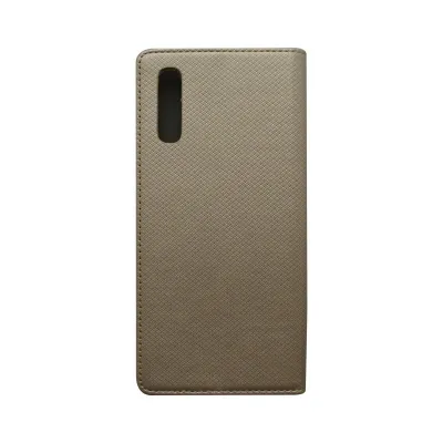 Knižkové puzdro Samsung Galaxy A70 zlaté, vzorované