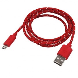 Dátový kábel micro USB, 0,90 m, červený
