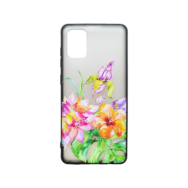 Plastové puzdro Samsung Galaxy A51 kvetinové - vzor 2