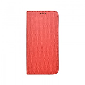 Motorola G8 Power Lite červená bočná knižka, vzorovaná