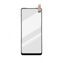 Samsung Galaxy A21 čierne Full Glue sklenená fólia,  Q sklo