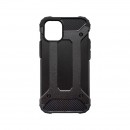 iPhone 12 Pro Max čierne gumené puzdro s plastovým spevnením