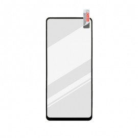Xiaomi Redmi 10X čierna sklenená fólia Full Glue, Q Sklo