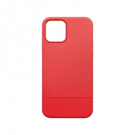 iPhone 12 Pro Max červené gumené puzdro Carbon Line