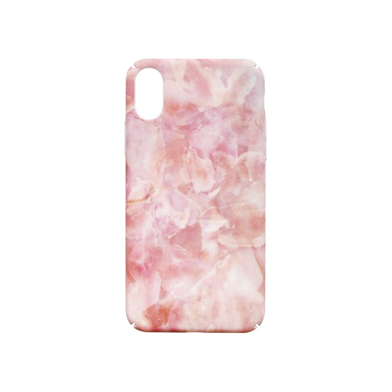iPhone X/XS ružové mramorové plastové puzdro, Creative
