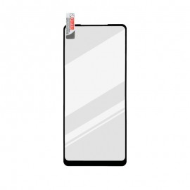 Samsung A21 čierne Full Glue sklenená fólia,  Q sklo