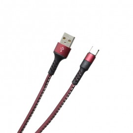 Dátový kábel USB-C bordový, 2A, 1 m, TPU