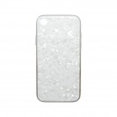 Puzdro Marble Glass iPhone XR biele
