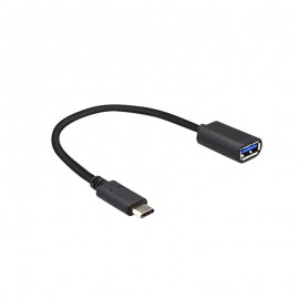 OTG adaptér USB-C čierny, 0,2 m, 3A