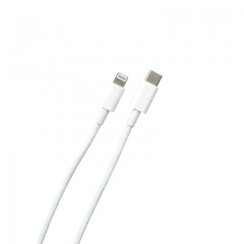 Kábel USB C - Apple Lightning PD Fast Charge, 1 m, biely