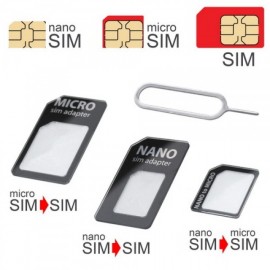 mobilNET SIM adaptér 3v1 (nanoSIM.microSIM.SIM) čierny