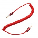 mobilNET AUX kábel 2x 3.5mm jack, červený, Eko balenie