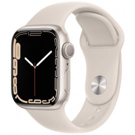 Apple Watch Series 7 GPS, 41mm púzdro z hviezdne bieleho hliníka - hviezdne biely športový...