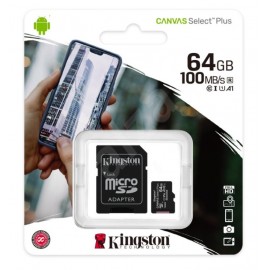 Kingston Canvas Select Plus pamäťová karta MicroSD 64GB class 10 + adaptér 100MB/s