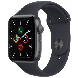 Apple Watch SE GPS, 44mm púzdro z vesmírne sivého hliníka - temno inkoustový športový remienok...