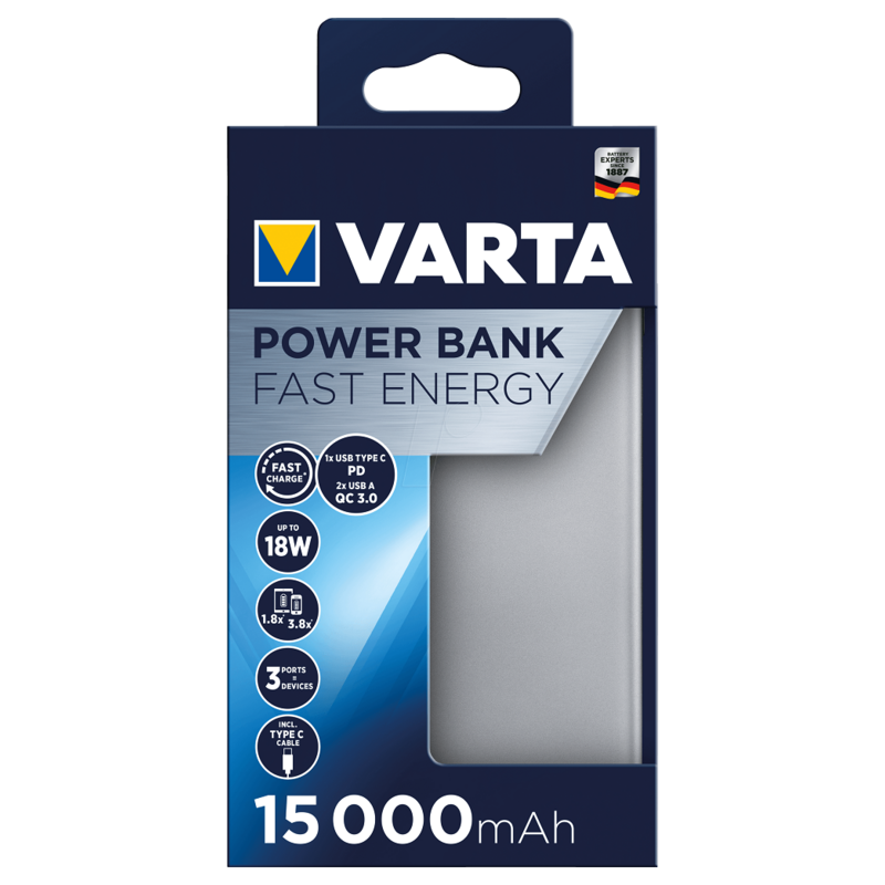 Varta Powerbank Fast Energy 15.000mAh