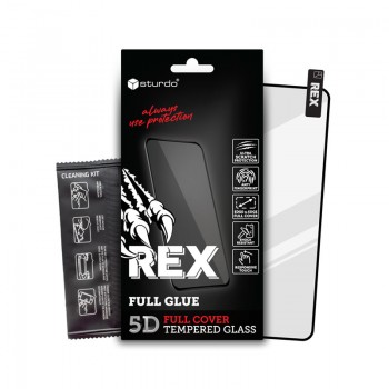 Sturdo Rex ochranné sklo iPhone 13 Pro Max, čierna, Full Glue 5D  