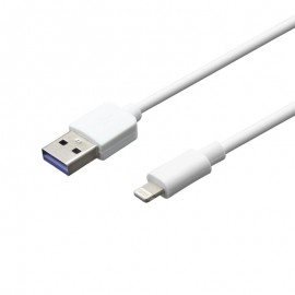 mobilNET dátový kábel USB - Lightning 2A, Eko balenie, biela, 1M