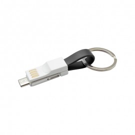 mobilNET mikro kľúčenka 3v1, USB-TypeC-Lightning, Eko balenie, čierna
