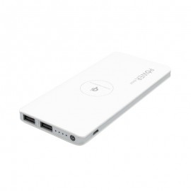 mobilNET wireless powerbank 8000 mAh, Micro + Type-C, Eko balenie, biela
