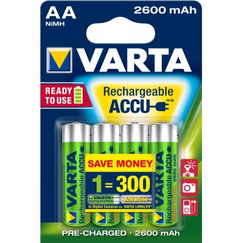Varta Rechargeable Accu 4 AA 2600mAh R2U