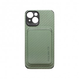 mobilNET plastové puzdro iPhone 14, zelená, MagSafe Wallet  
