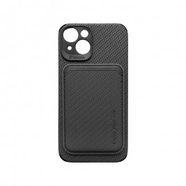 mobilNET plastové puzdro iPhone 14 Plus, čierna, MagSafe Wallet 