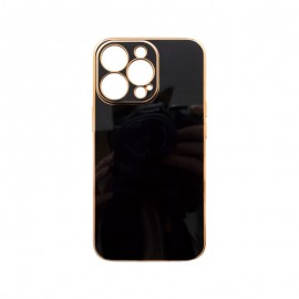 mobilNET silikónové puzdro iPhone 13 Pro, čierna, Glam 