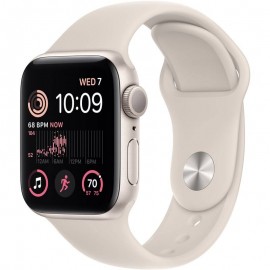 Apple Watch SE 2022 GPS 40mm puzdro z hviezdne bieleho hliníka - hviezdne biely športový remienok...