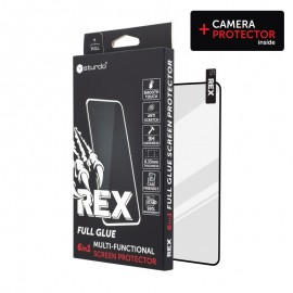 Sturdo Rex protective glass + Camera protection Motorola Moto E32s, Full Glue 6v1