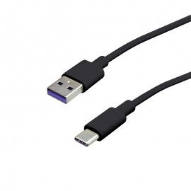 mobilNET dátový kábel USB / Type C, 1M, Supercharge 5A, čierna