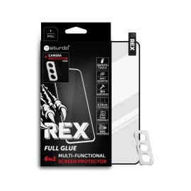 Sturdo Rex protective glass + Camera protection Samsung Galaxy S21, Full Glue, 6v1