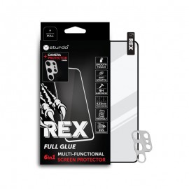 Sturdo Rex protective glass + Camera protection Samsung Galaxy S23 Ultra, Full Glue, 6v1