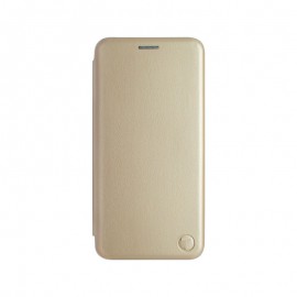 mobilNET knižkové puzdro Samsung Galaxy S22 Ultra, zlatá, Lichi 