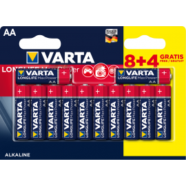 Varta Longlife Max Power AA 8+4 (Double blister)