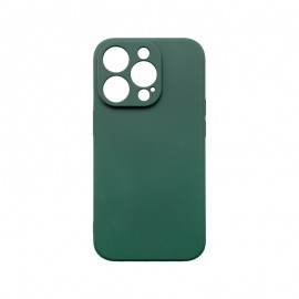 mobilNET silikónové puzdro iPhone 15 Pro, tm.zelené (Fiber) 