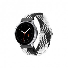 mobilNET 20 MM Látkový remienok na hodinky, bielo-čierny vzor