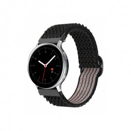 mobilNET 20 MM Látkový remienok na hodinky v štýle wawe, čierny stripe