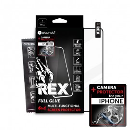 Sturdo Rex ochranné sklo + Camera protection iPhone 15 Pro, čierne (6in1 FG+Camera)