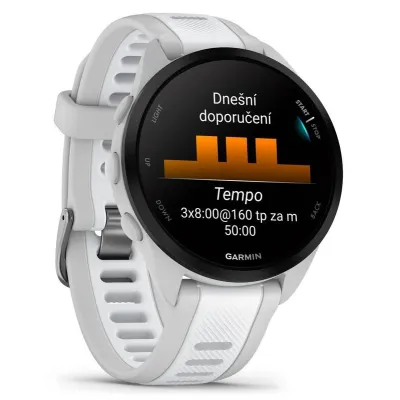 Garmin Forerunner 165 Music, Mist Grey/Whitestone - SK Distribúcia