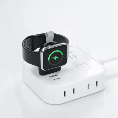3W USB bezdrôtová nabíjačka pre Apple Watch, čierna