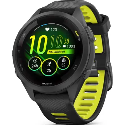 Garmin Forerunner 265S, Black/Amp Yellow - SK Distribúcia