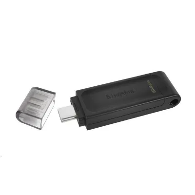 Kingston USB kľúč DT70 64GB USB-C 3.2 Gen 1, čierny