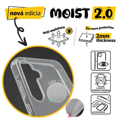 mobilNET silikónové puzdro iPhone 16 Pro Max, priehľadné (moist) 2mm