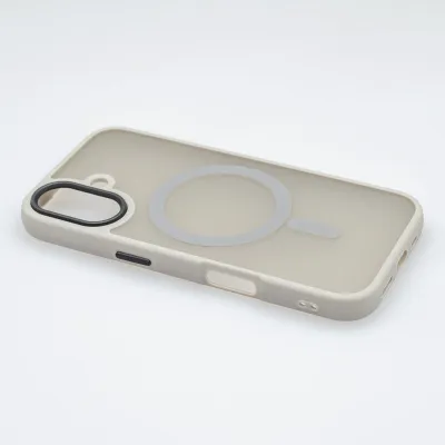 mobilNET plastové puzdro iPhone 16, sivé (Magsafe)