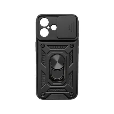 mobilNET iPhone 16 Plus, čierne (Cam) plastové puzdro