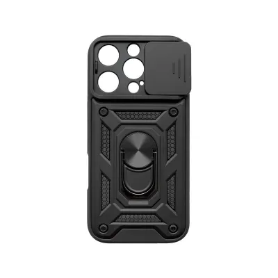 mobilNET iPhone 16 Pro, čierne (Cam) plastové puzdro