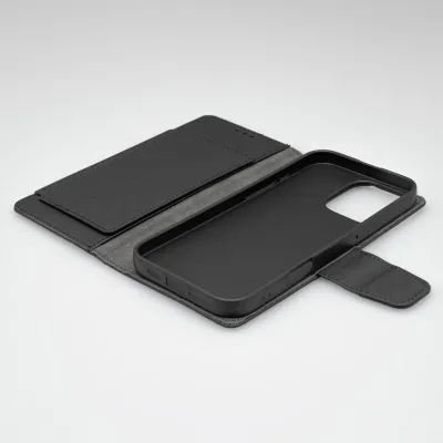 mobilNET knižkové puzdro iPhone 16 Pro Max, čierne (Daze)