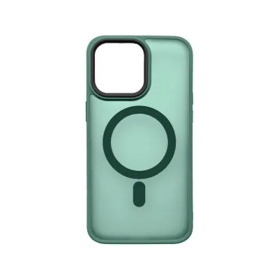 Sturdo plastové puzdro iPhone 12, zelené (Magsafe Frosted)