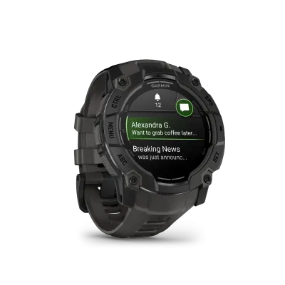 Garmin Instinct 3 - 50mm, AMOLED, Black, Charcoal silicone band (010-03020-00) - SK Distribúcia